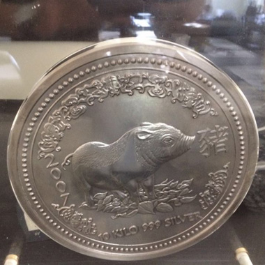 Сфотографируйтесь с 10-килограммовой монетой из серебра на выставке COINS-2016!